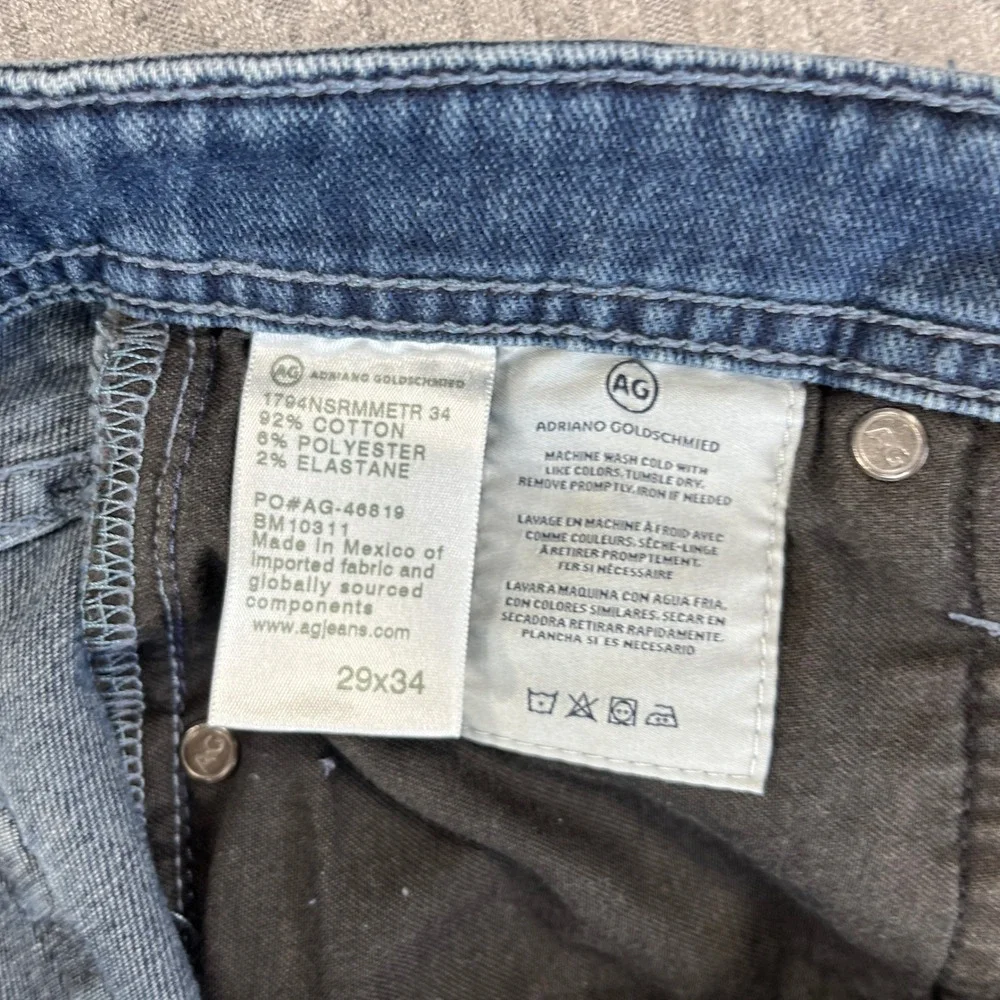 AG Adriano‎ Goldschmied The Everett Slim Straight Jeans Mens Size 29x34